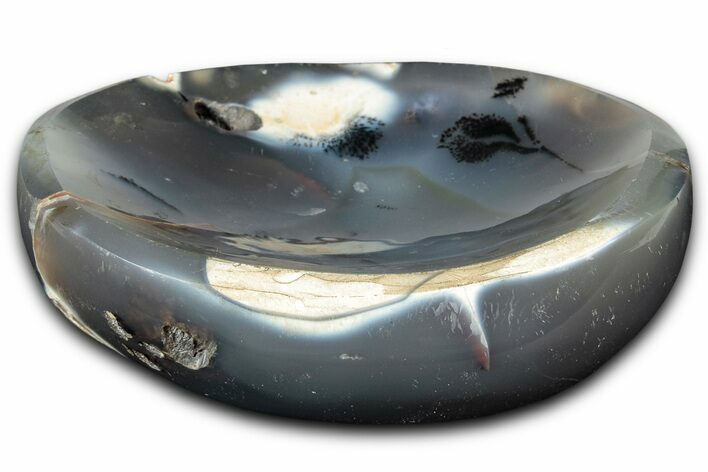 Polished Orca Agate Dish - Madagascar #339434